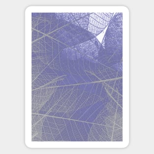 Neon blue Leaf Sticker